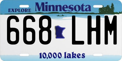 MN license plate 668LHM
