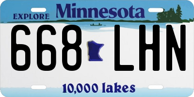MN license plate 668LHN