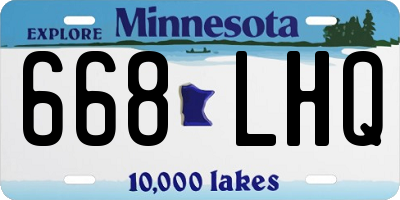 MN license plate 668LHQ