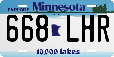 MN license plate 668LHR