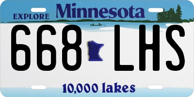 MN license plate 668LHS