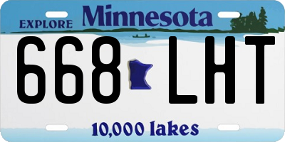 MN license plate 668LHT