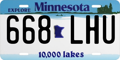 MN license plate 668LHU