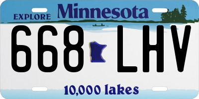 MN license plate 668LHV