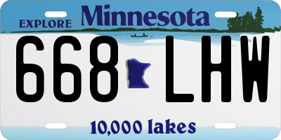 MN license plate 668LHW