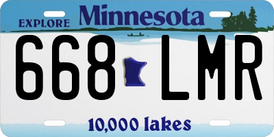MN license plate 668LMR