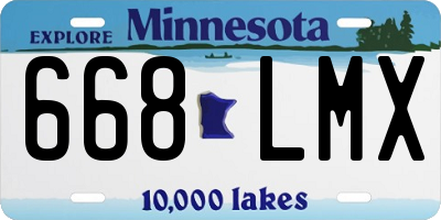 MN license plate 668LMX