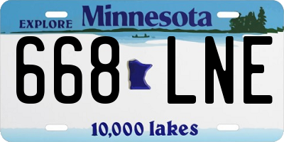 MN license plate 668LNE