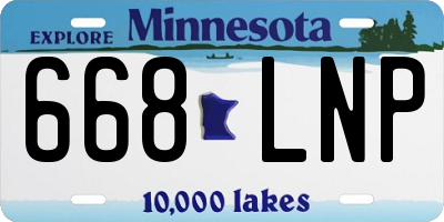 MN license plate 668LNP