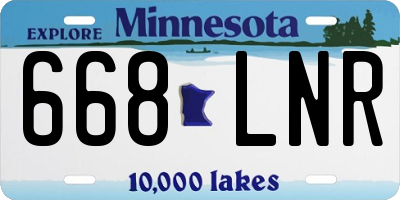 MN license plate 668LNR