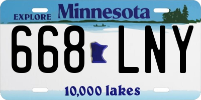 MN license plate 668LNY