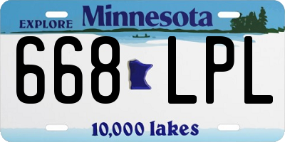 MN license plate 668LPL