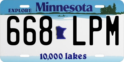 MN license plate 668LPM