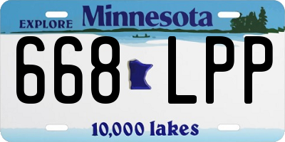 MN license plate 668LPP