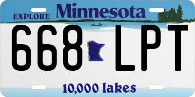 MN license plate 668LPT