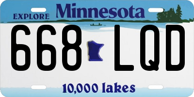 MN license plate 668LQD