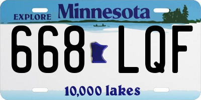 MN license plate 668LQF