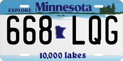 MN license plate 668LQG