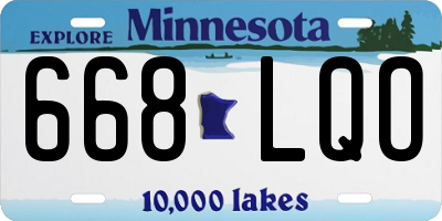 MN license plate 668LQO
