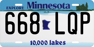 MN license plate 668LQP