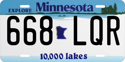 MN license plate 668LQR