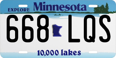 MN license plate 668LQS