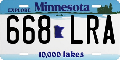 MN license plate 668LRA