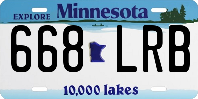 MN license plate 668LRB