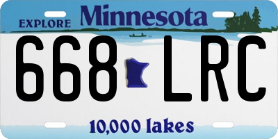 MN license plate 668LRC