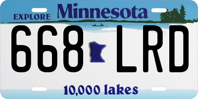 MN license plate 668LRD