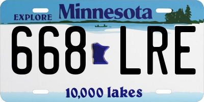 MN license plate 668LRE