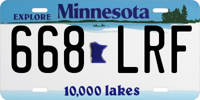 MN license plate 668LRF
