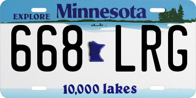 MN license plate 668LRG