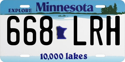 MN license plate 668LRH