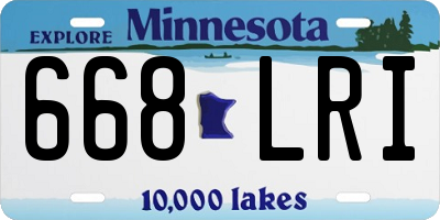 MN license plate 668LRI