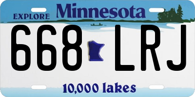 MN license plate 668LRJ