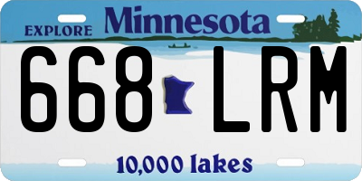 MN license plate 668LRM
