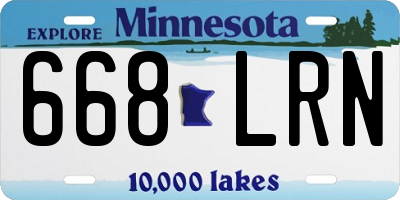 MN license plate 668LRN