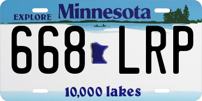 MN license plate 668LRP
