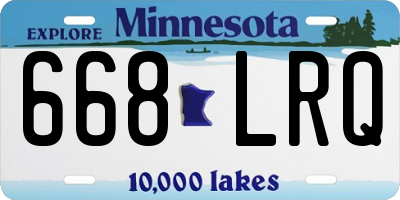 MN license plate 668LRQ