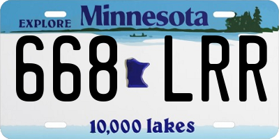 MN license plate 668LRR