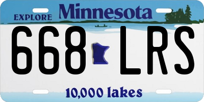 MN license plate 668LRS