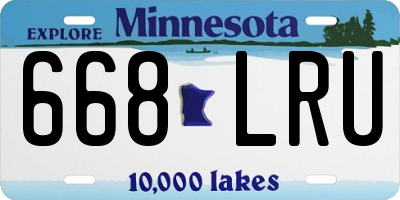 MN license plate 668LRU