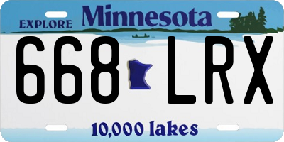 MN license plate 668LRX