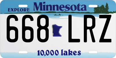 MN license plate 668LRZ