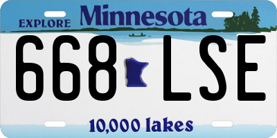 MN license plate 668LSE