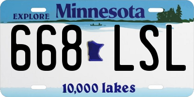 MN license plate 668LSL