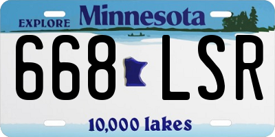 MN license plate 668LSR