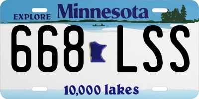 MN license plate 668LSS