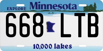 MN license plate 668LTB
